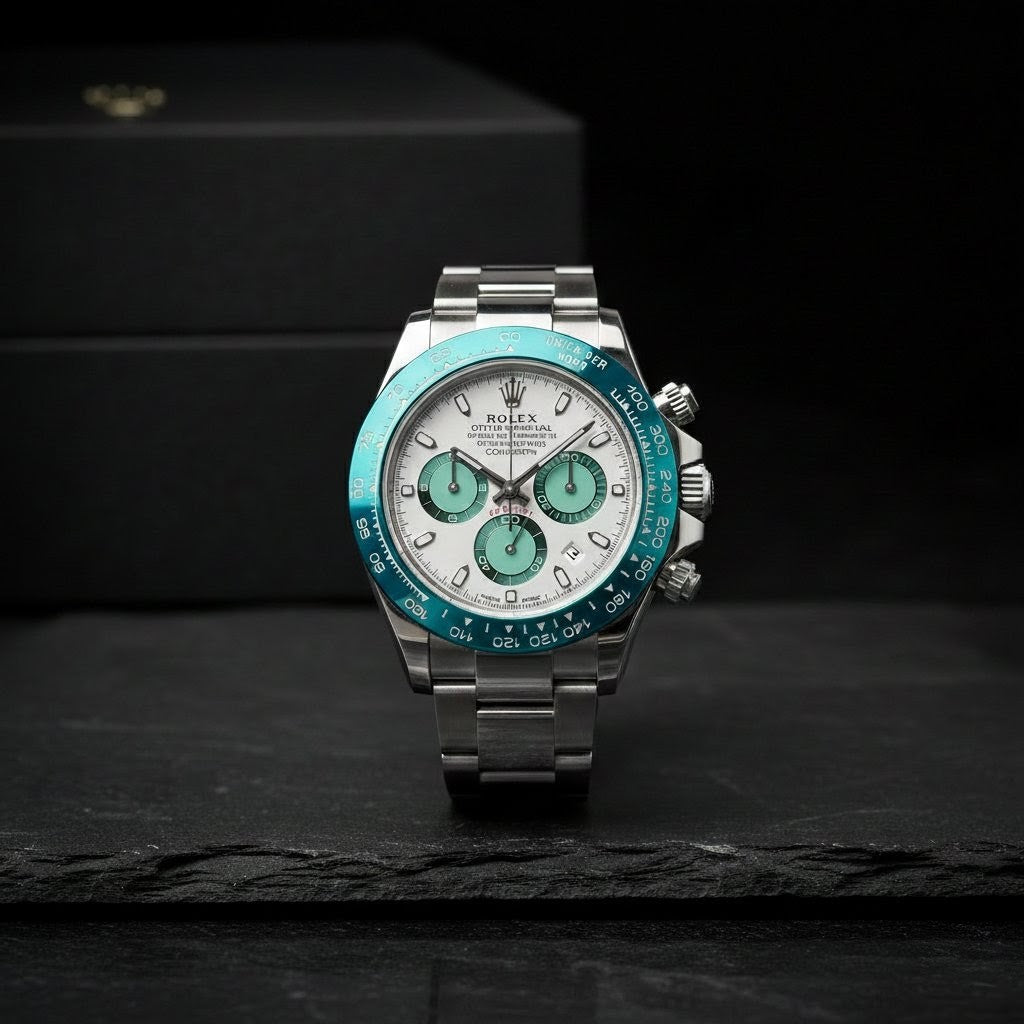 Rolex Cosmograph Daytona White & Turquoise Edition